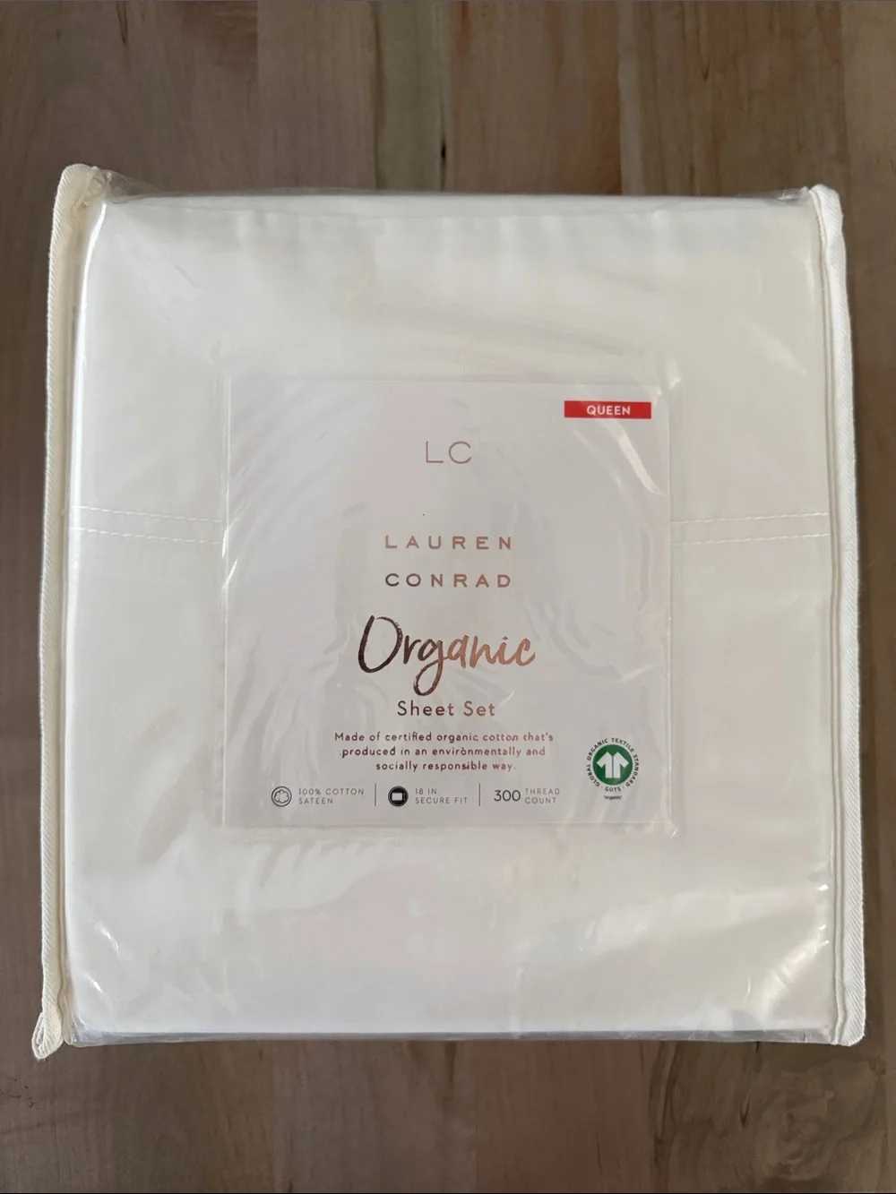LC Lauren Conrad Cream Organic Sheet Set